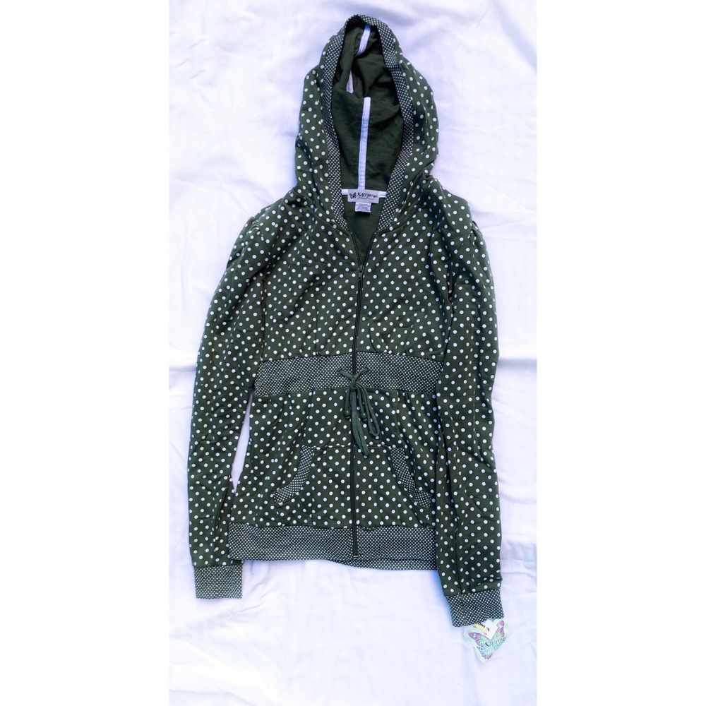 Green Polka Dot Sweatshirt